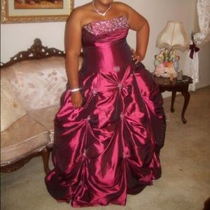 Plus Size Plum Prom Dress